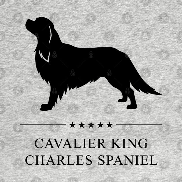 Cavalier King Charles Spaniel Black Silhouette by millersye